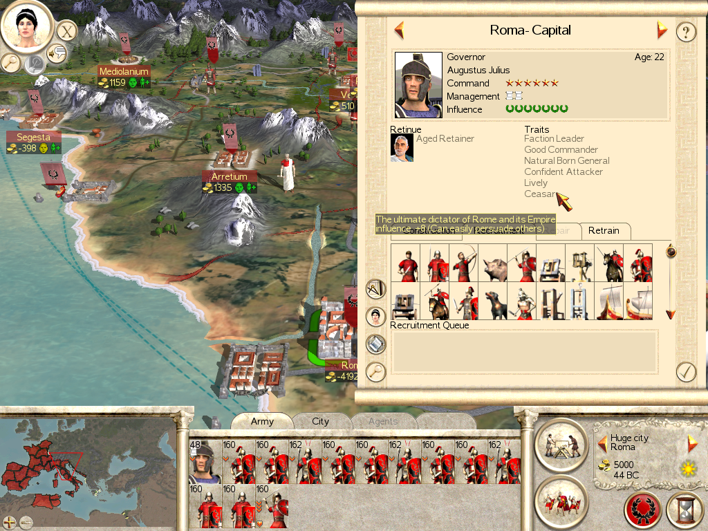rome total war trait