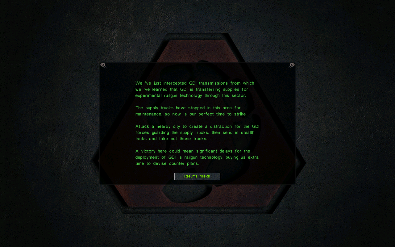 Nod Briefing Screen