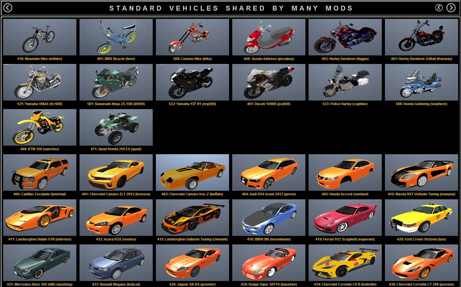 starman mod vehicles image - California Megamod for Grand Theft Auto: San  Andreas - ModDB