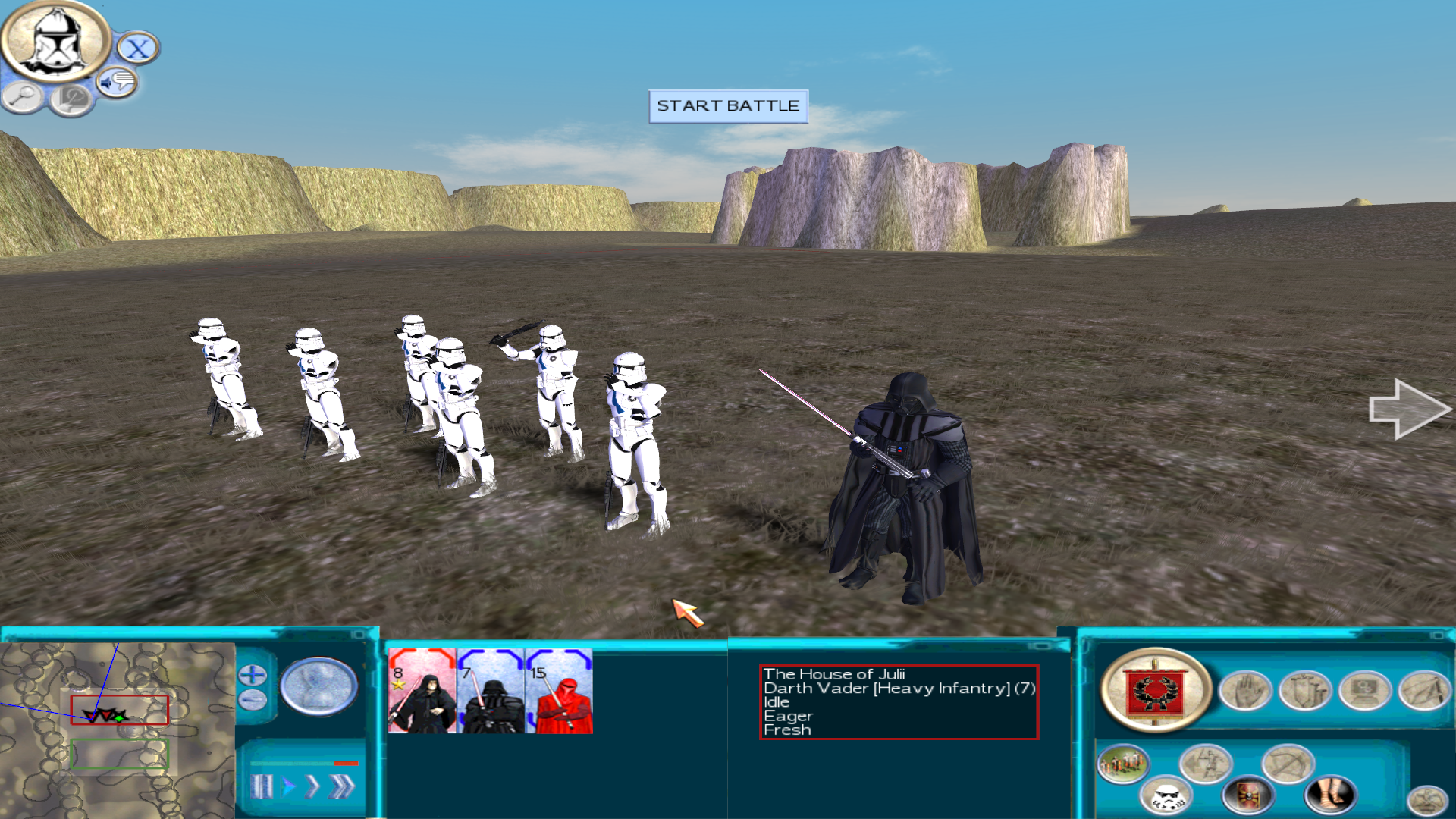Star Wars Total War - Darth Vader with a new bodyguard!