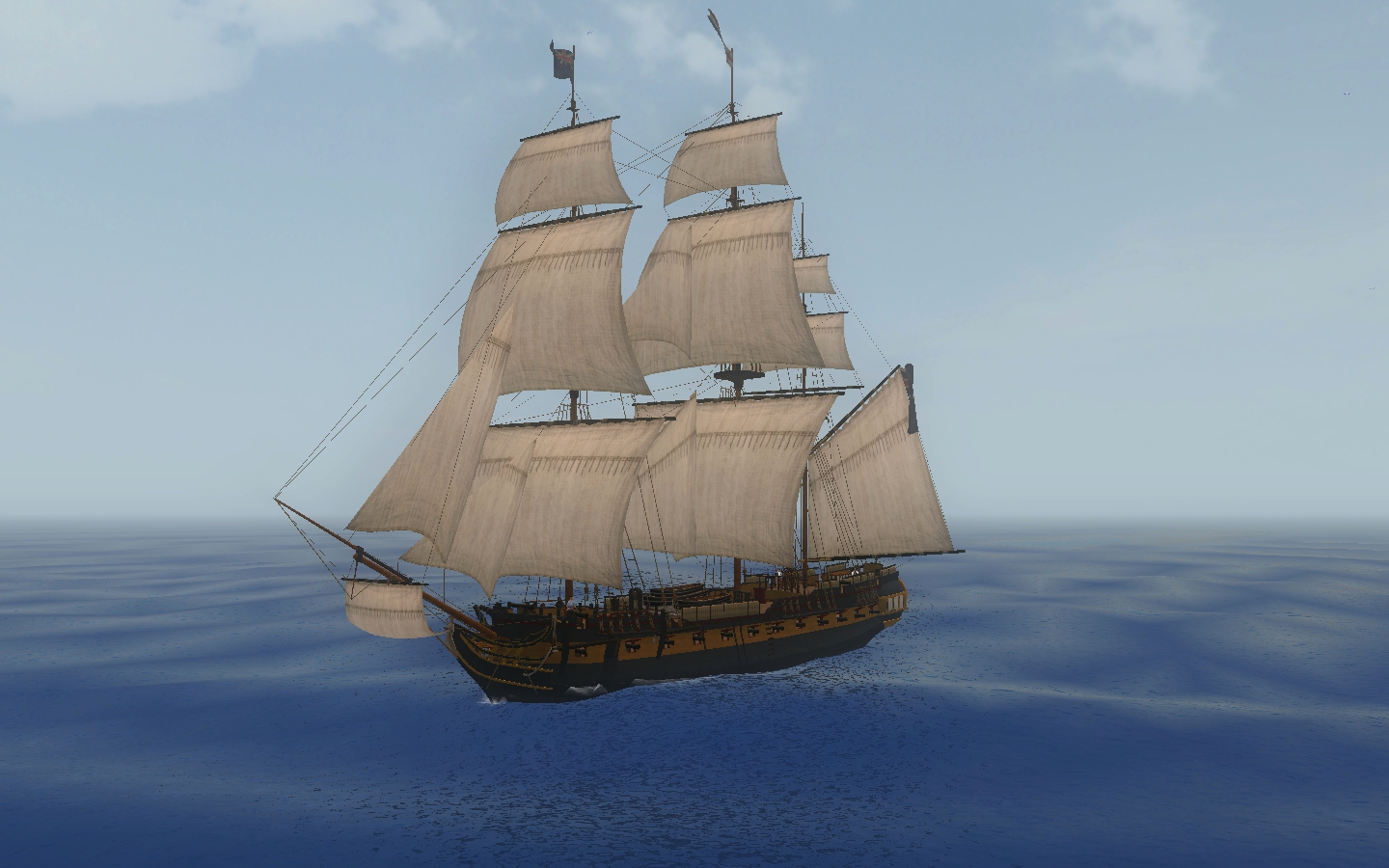 pirates caribbean hunt improved ship 3d model mod