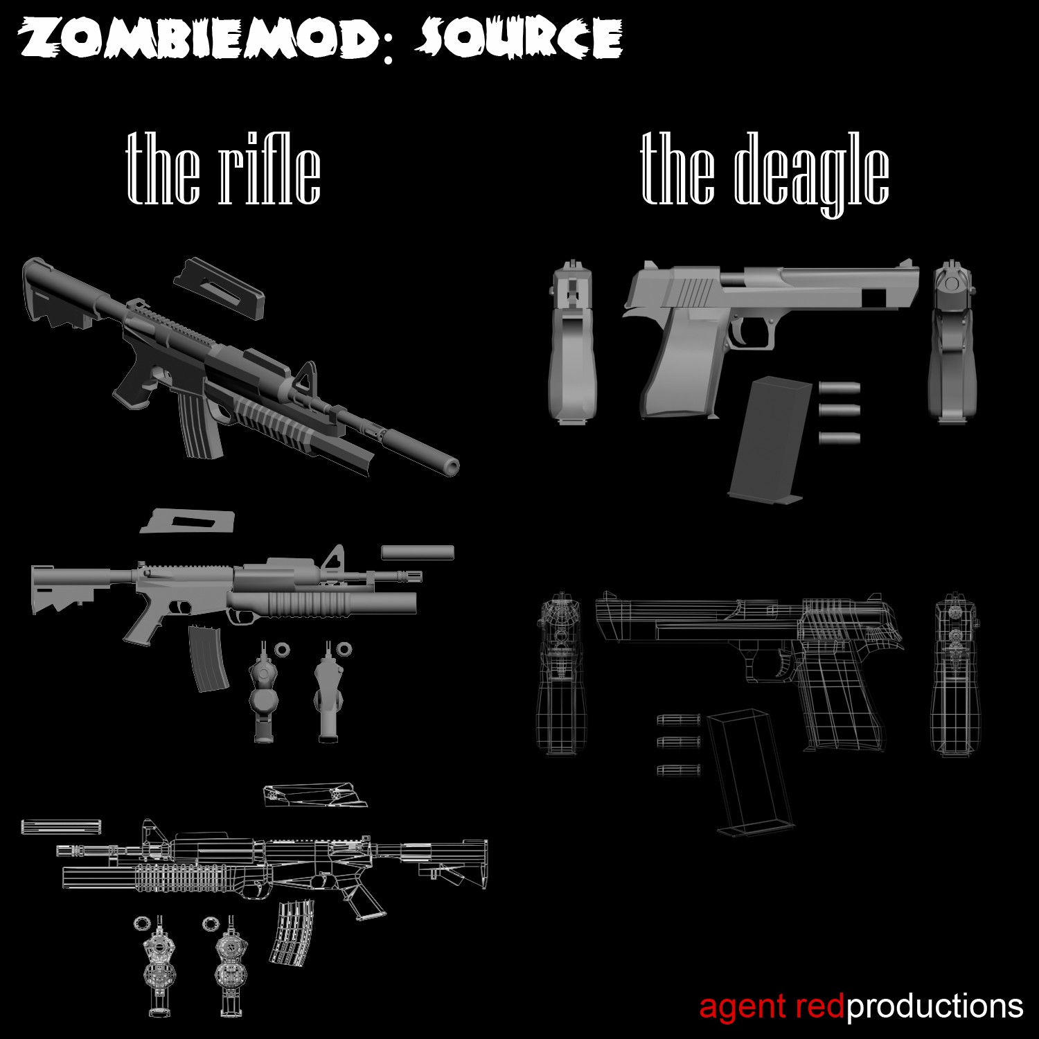 Zombie Apocalypse Assault Rifles New Model WIP: The Rifle And The