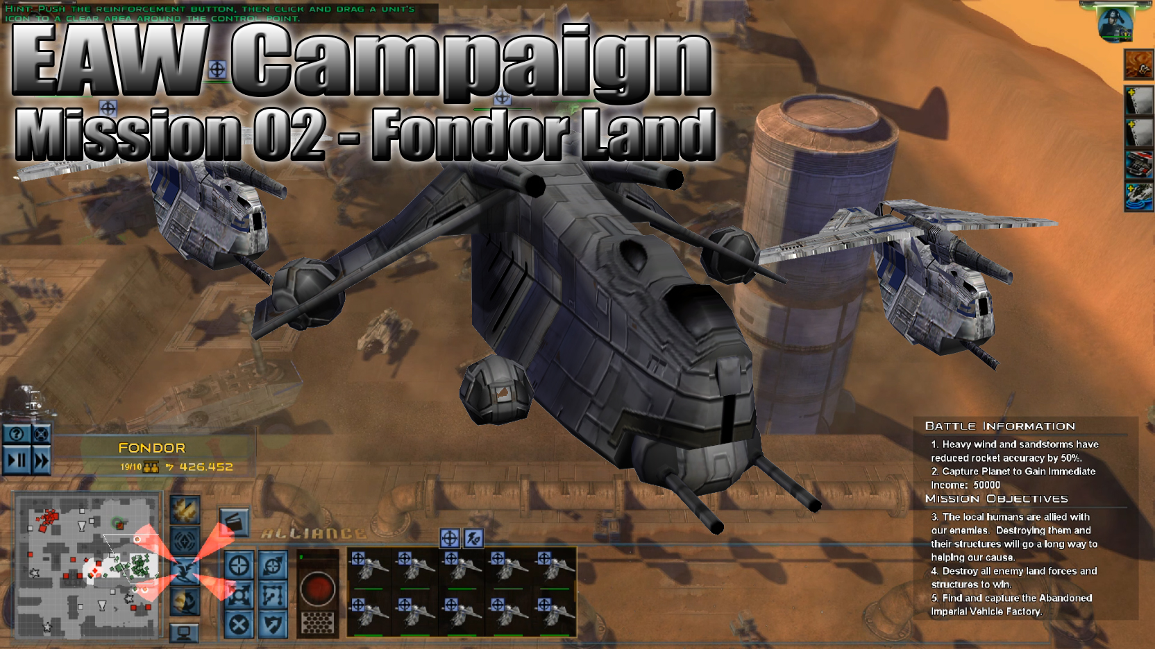 Eaw Campaign M02 Fondor Land Image Star Wars Alliance Rebellion Mod For Star Wars Empire At 8446