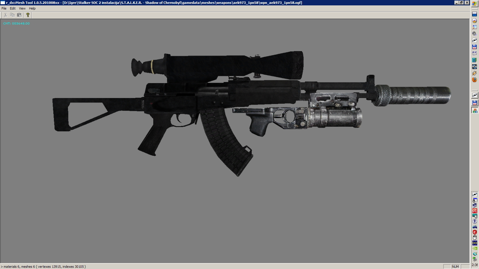 Aek 973 1p 58 Right Side Image Super Mod Pack 2 4 For S T A L K E R Shadow Of Chernobyl Mod Db