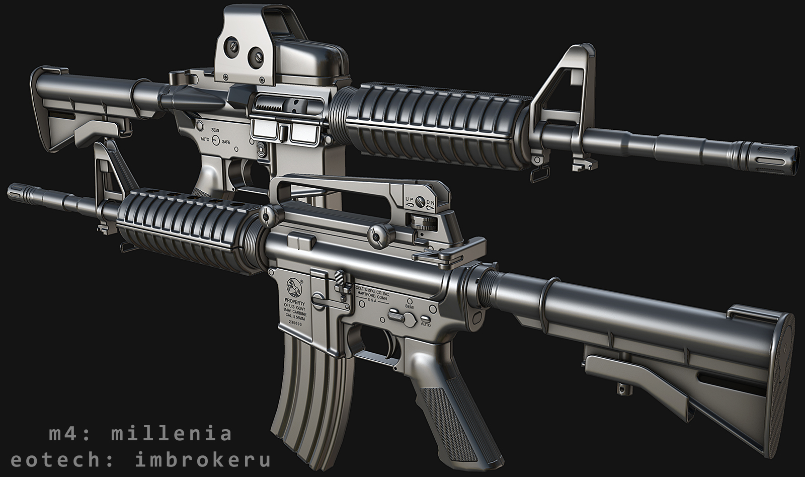 M4a4 3d model free фото 51