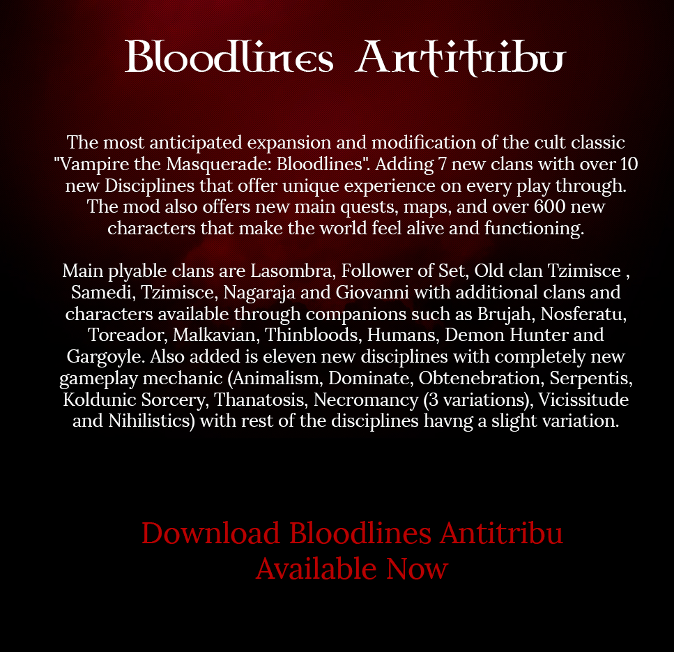 vampire the masquerade bloodlines antitribu mod