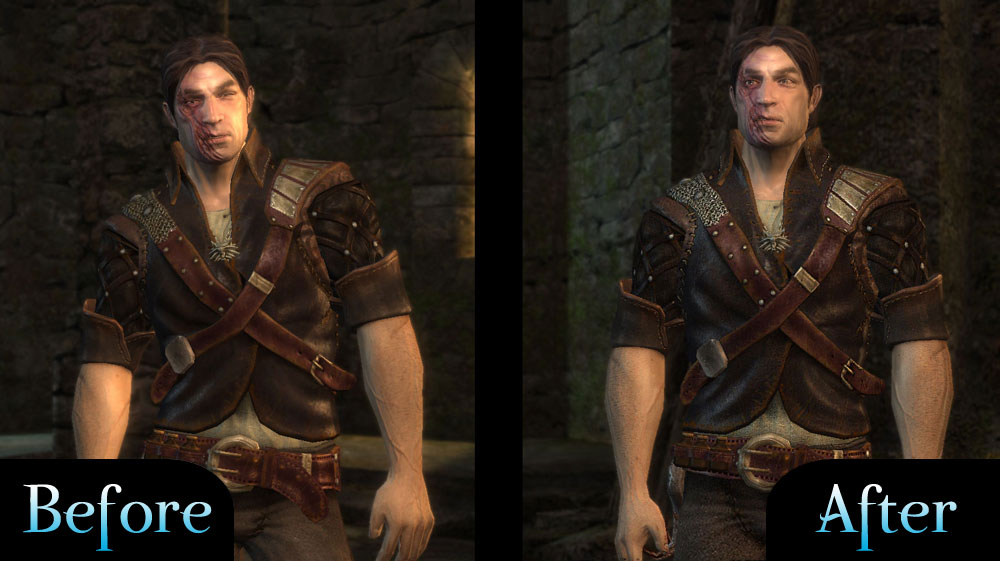 The Witcher before and after Mods in 2021 