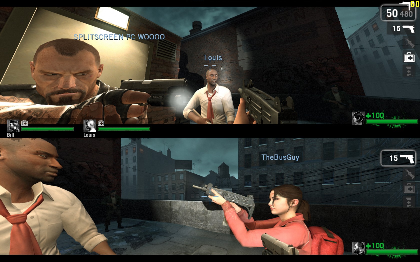 left for dead pc split screen