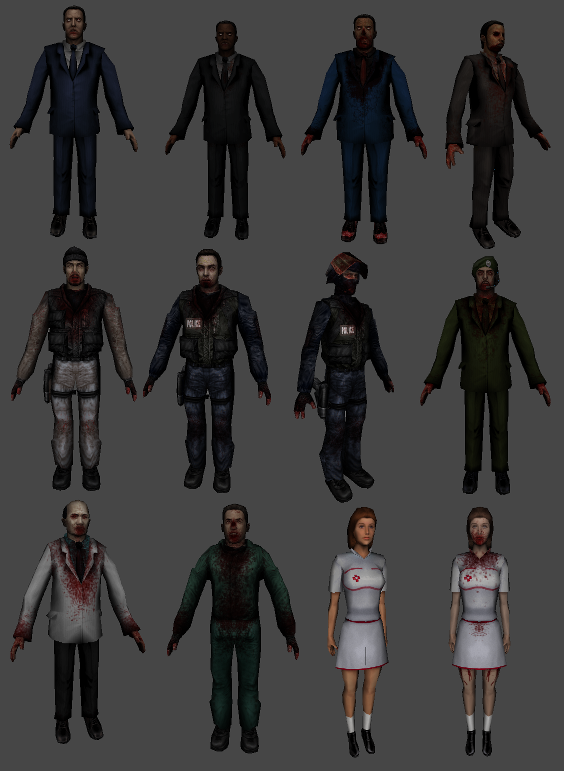 Multiple zombies from my mod Zombie Onslaught : r/feedthebeast