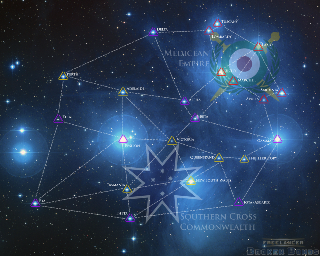 Pleiades Star Cluster Map
