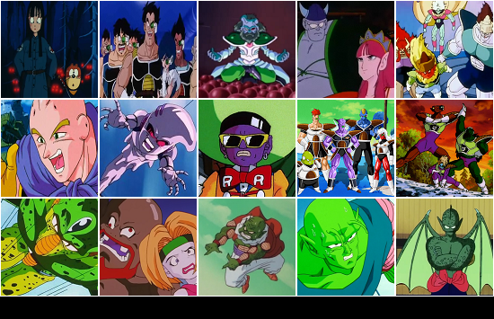 Collage of favorite dragon ball z characters