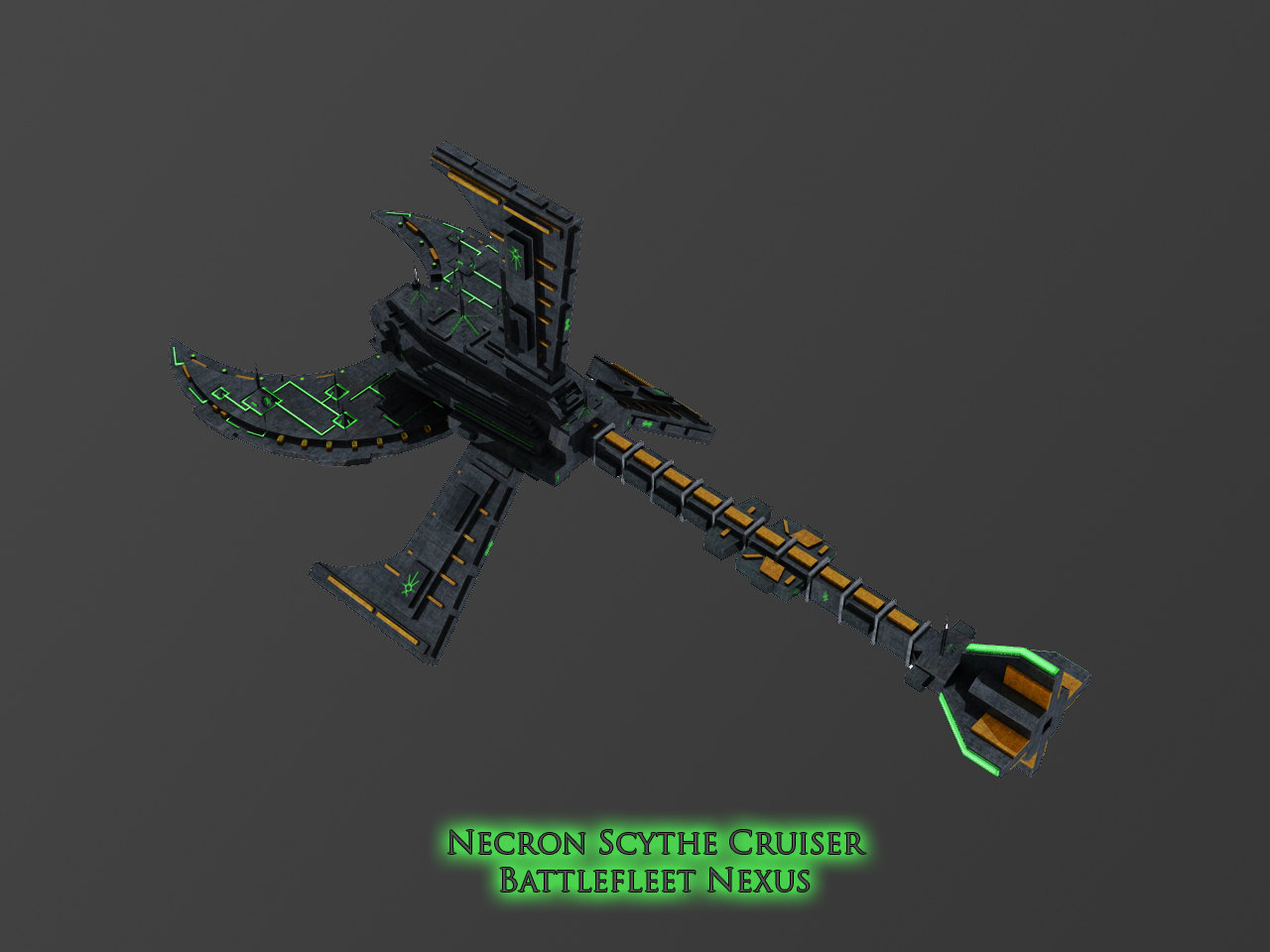 Necron Scythe Cruiser image Warhammer40k Battlefleet 