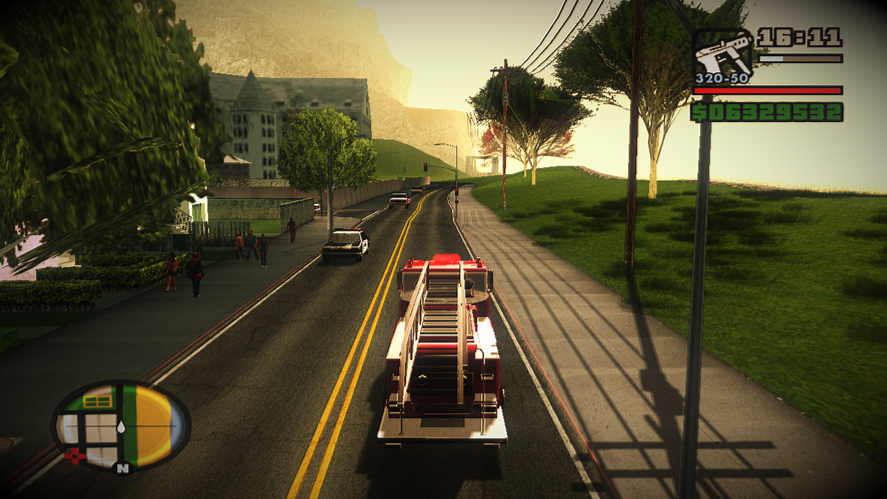 Fire truck! image - San Andreas Reconstructed mod for Grand Theft Auto