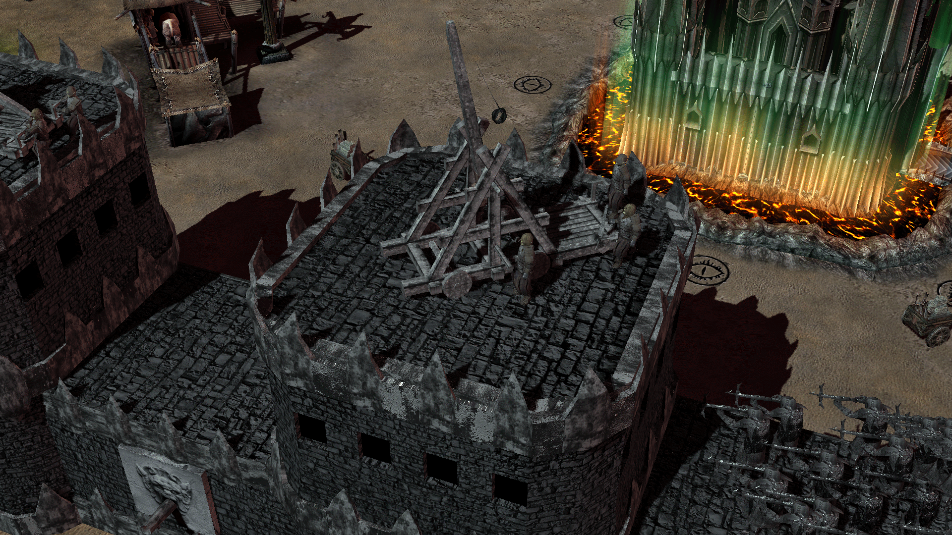 Mordor Stone Walls Trebuchet Image The Last Hope Of The Third Age