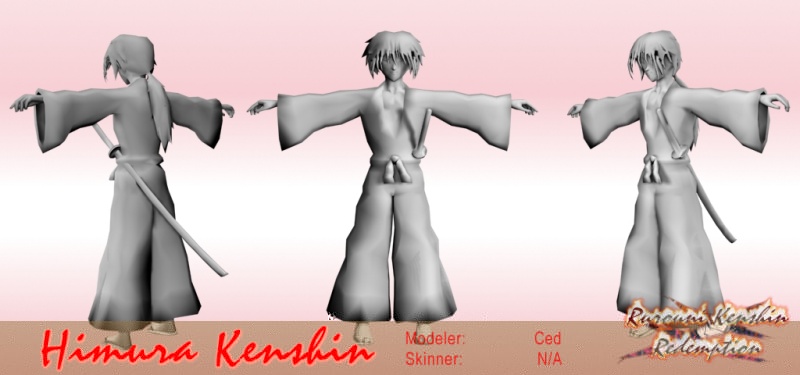 Himura Kenshin - Rurouni Kenshin 3D model rigged