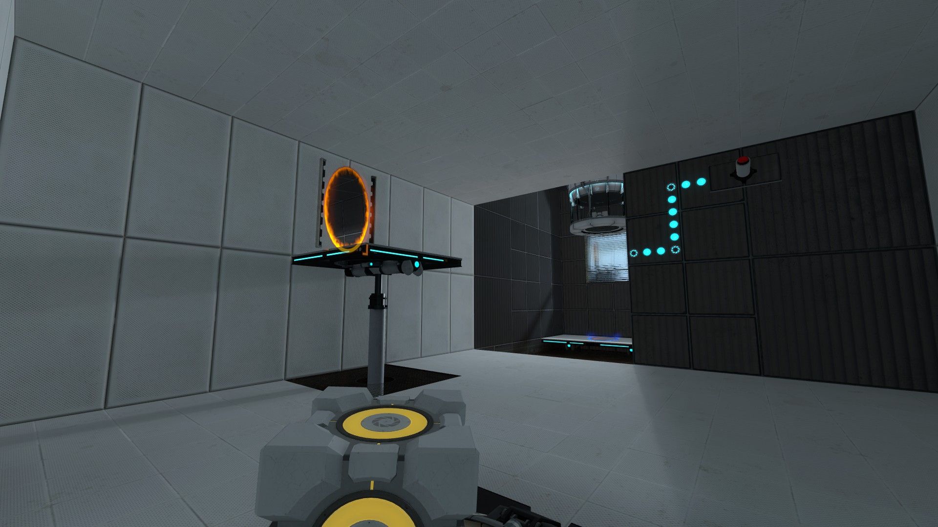 Test Chamber in the blue portal course image ModDB