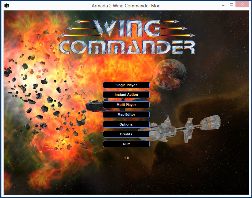 Game Menu image Wing Commander for Star Trek Armada 2 mod for