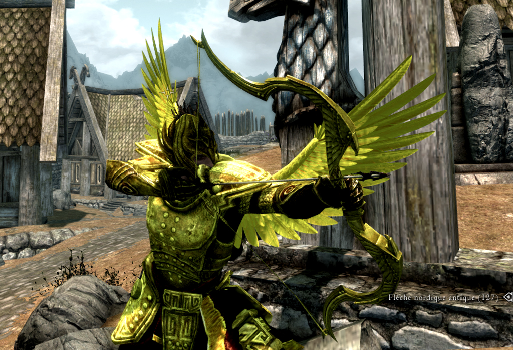 golden armor HD saint seiya style mod for Elder Scrolls V: Skyrim.