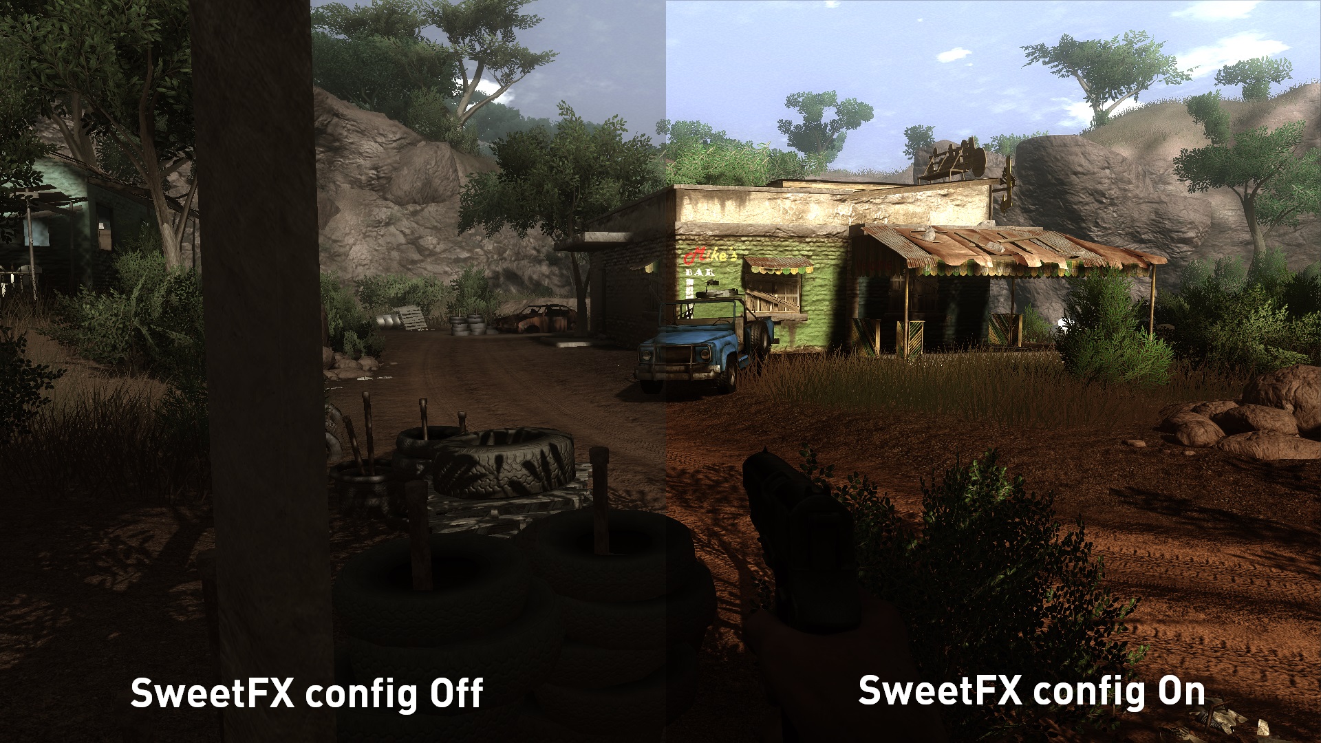 Far Cry 2: Sweetfx Mod - Before And After Presentation 