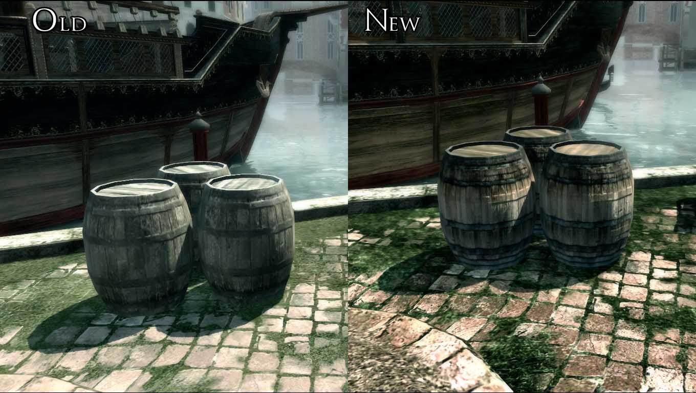 Comparison screenshots image - Assassin's Creed 2 Retexture Project mod for Assassin's  Creed II - ModDB