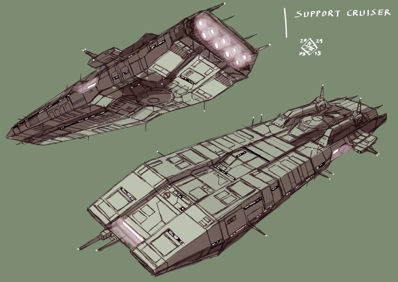 New Support Cruiser concept image - Rebirth mod for Homeworld ...