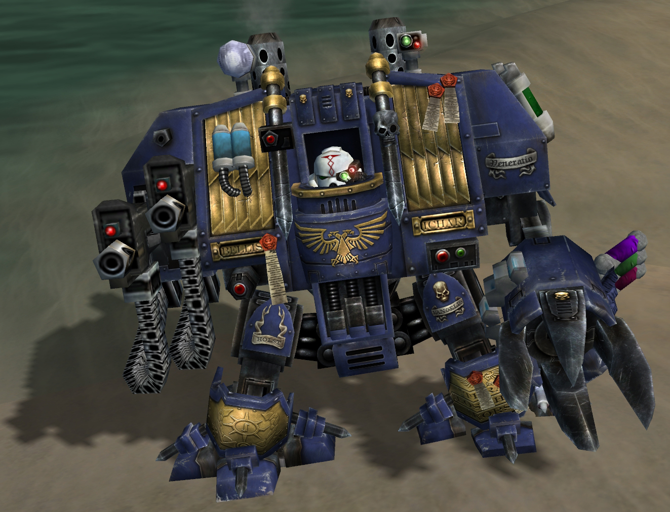 ultramarines mod courage and honour for dawn of war, apothecary dreadnought, image, screensho...