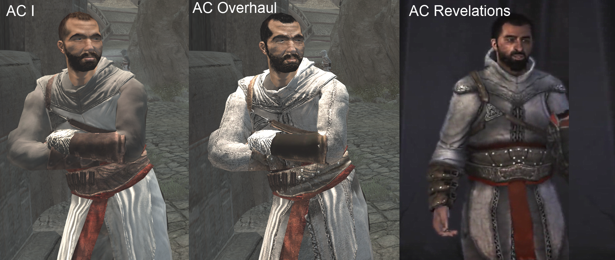 Textures comparison image - Assassin's Creed: Bloodlines Overhaul