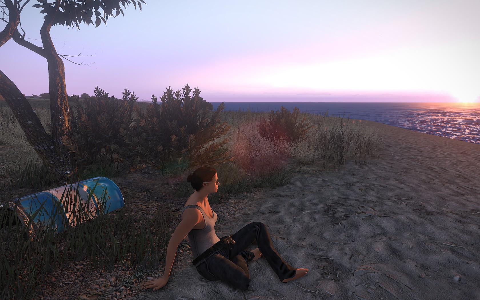 Keesha watching sunset image - Epoch mod for ARMA 3.