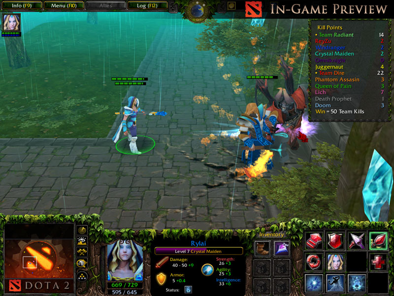 Rylai The Crystal Maiden Preview Image Dota 2 Heroes Clash Mod