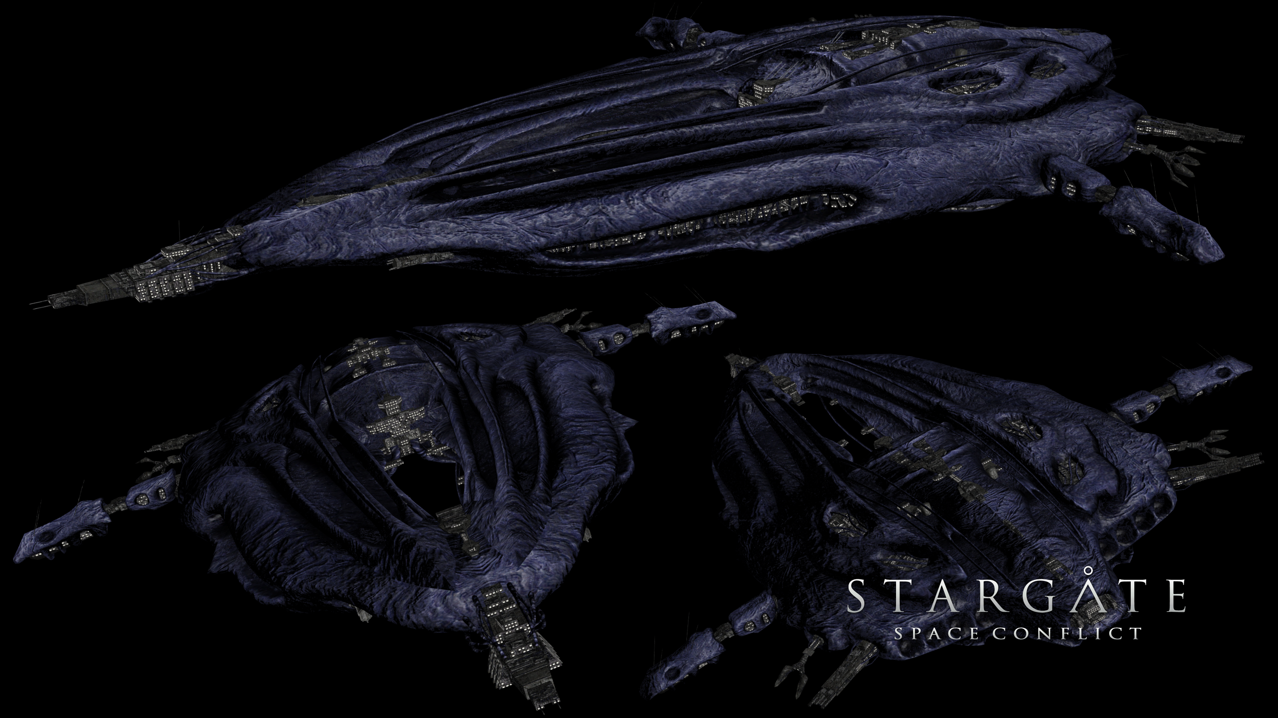 Stargate wraith hive ship size