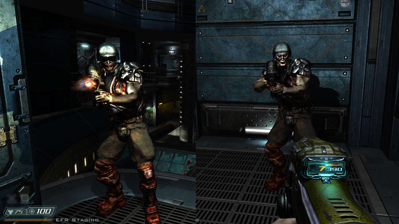 Doom 3 пропадает оружие