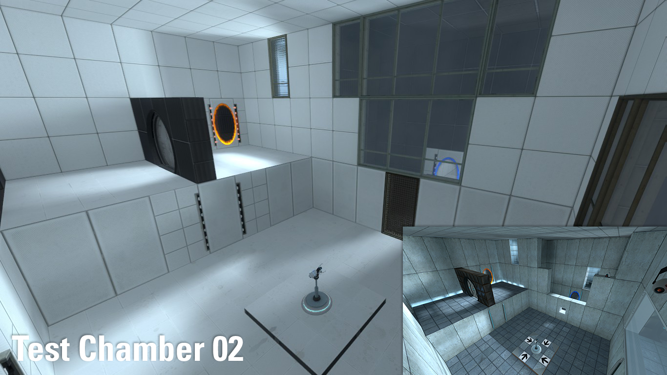 Two chamber. Portal 2 Test Chamber 01. Portal 2 тестовые камеры. Portal 2 тестовая камера 1. Portal 2 Test Chamber.