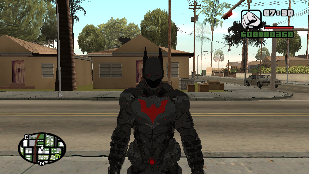 Человек гта санандрес. Бэтмен ГТА Сан андреас. Arkham Knight GTA San Andreas. GTA sa Knight Skin. Cyborg Skin GTA sa.