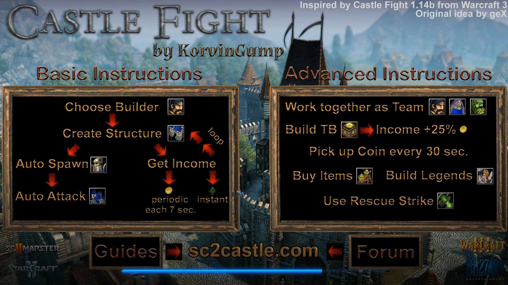 Image 1 - [WC3] Castle Fight mod for Starcraft II: Heart of the Swarm -  ModDB