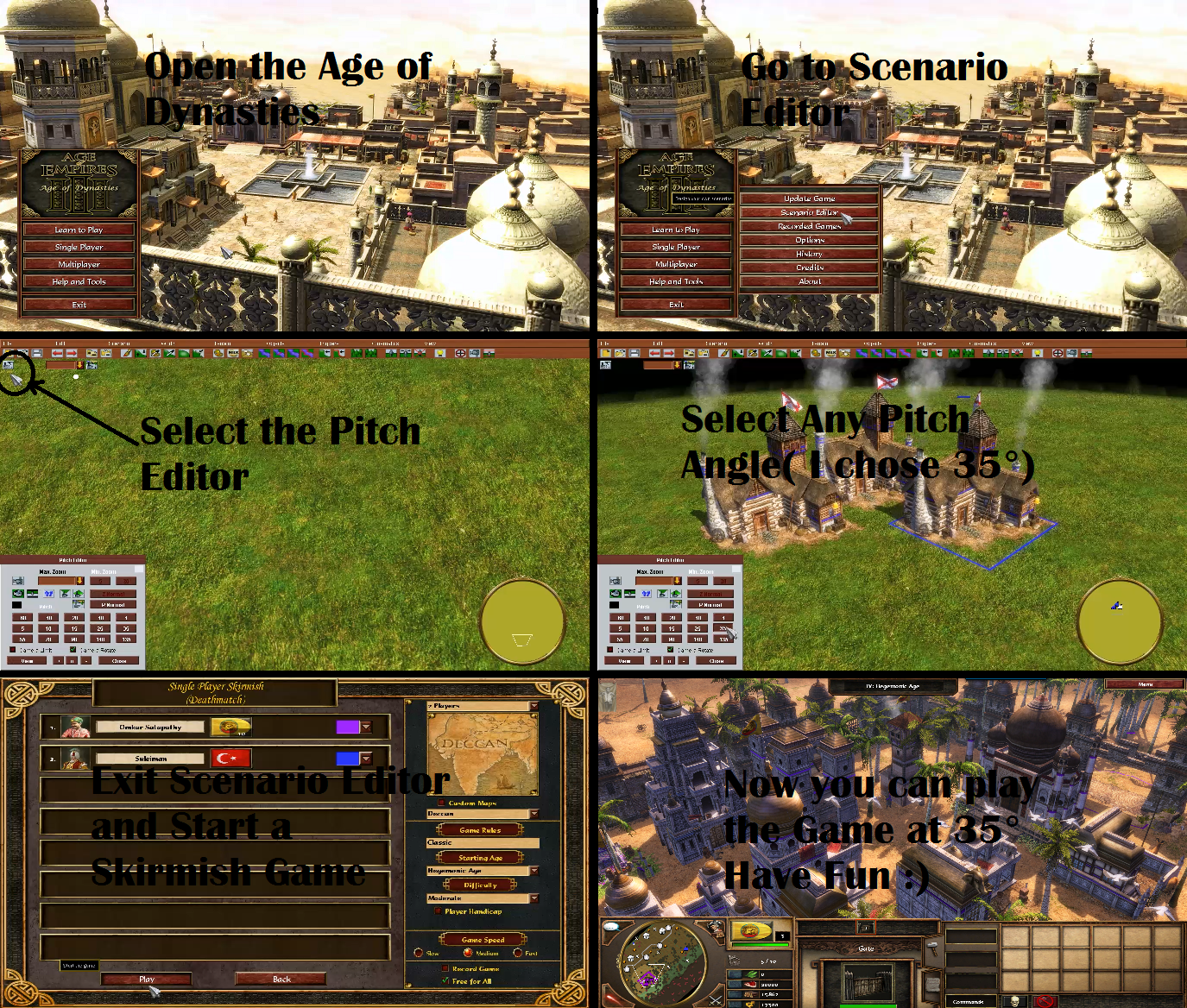 Adjust Pitch Angle for Skirmish Game image - Age of Dynasties (Remake) mod  for Age of Empires III: The Asian Dynasties - ModDB