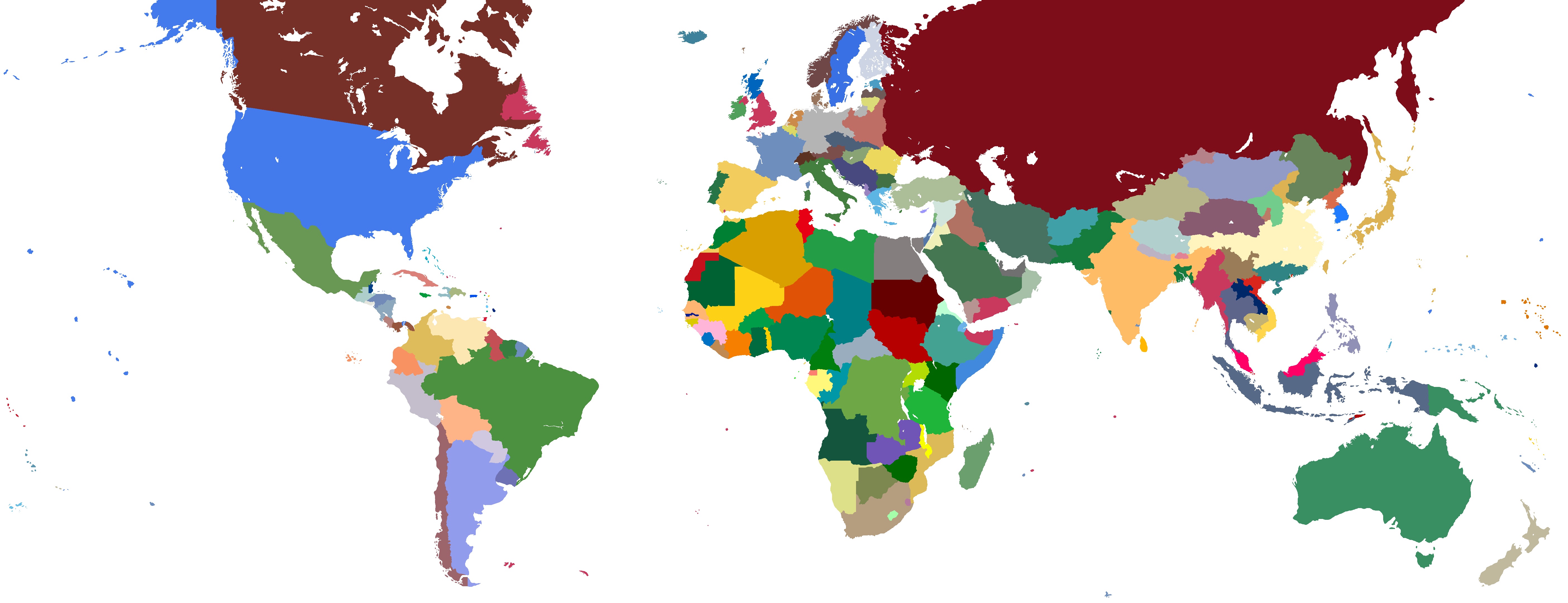 Карта мира 1936 для маппинга