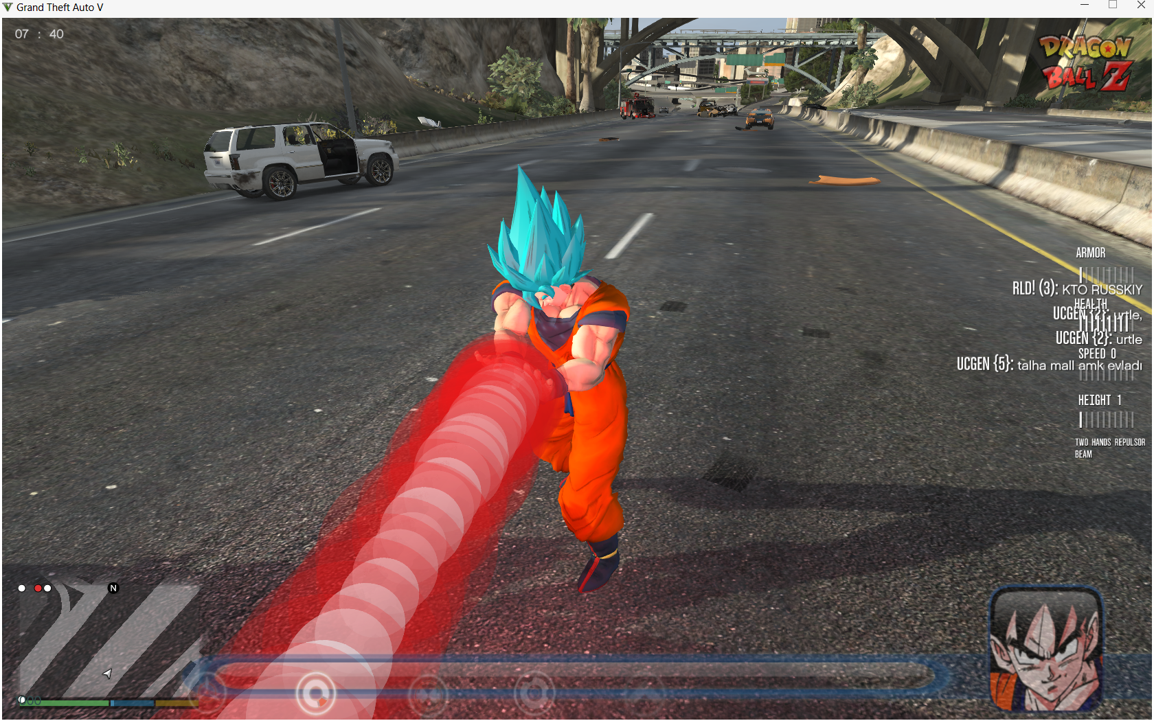 Dragon Ball Z Goku With Powers Sounds And Hud Mod For Grand Theft Auto V Mod Db