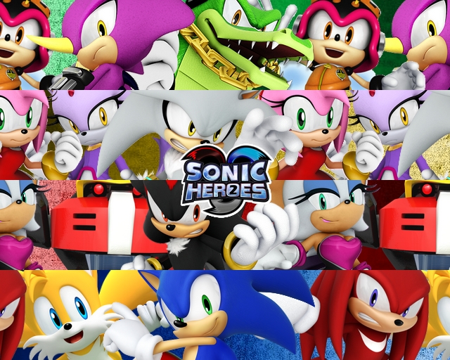 Герои соника 2. Sonic Heroes 2. Sonic 2 герои. Sonic Heroes Team Sonic. Sonic Heroes 2d.