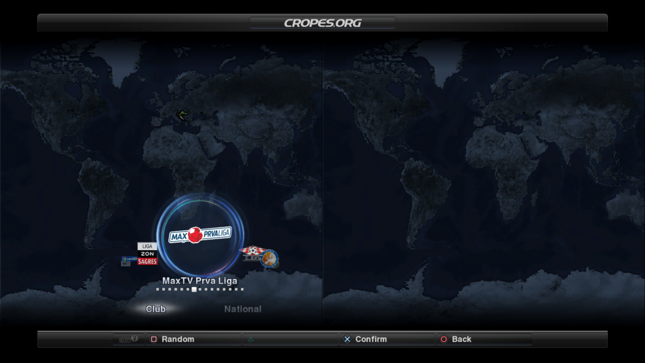 Team selection screen, with proper locations image - CROPES HNL