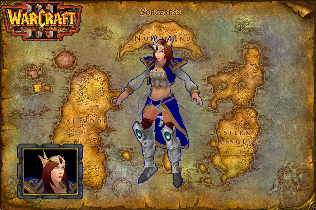 Human units. Warcraft 3 Sorceress model.