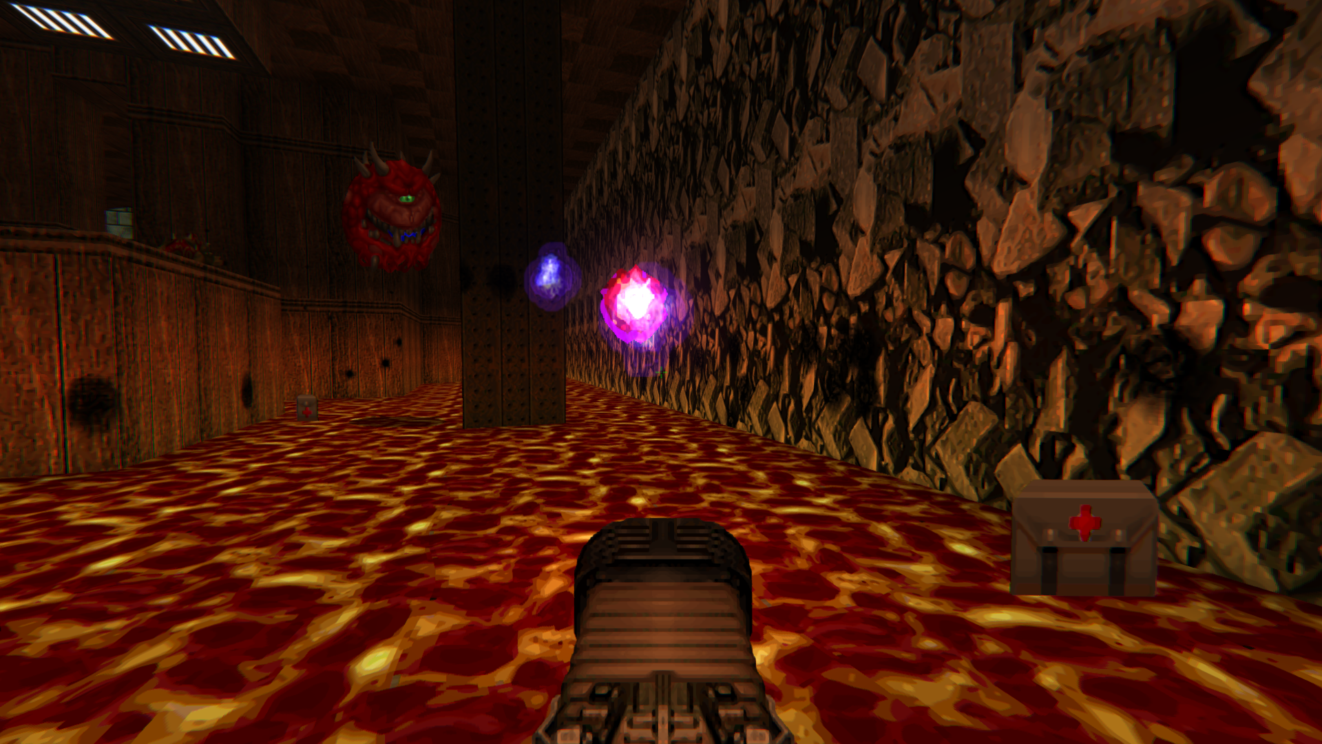 Дум вид. Doom 1993 вертикальной синхронизацией.