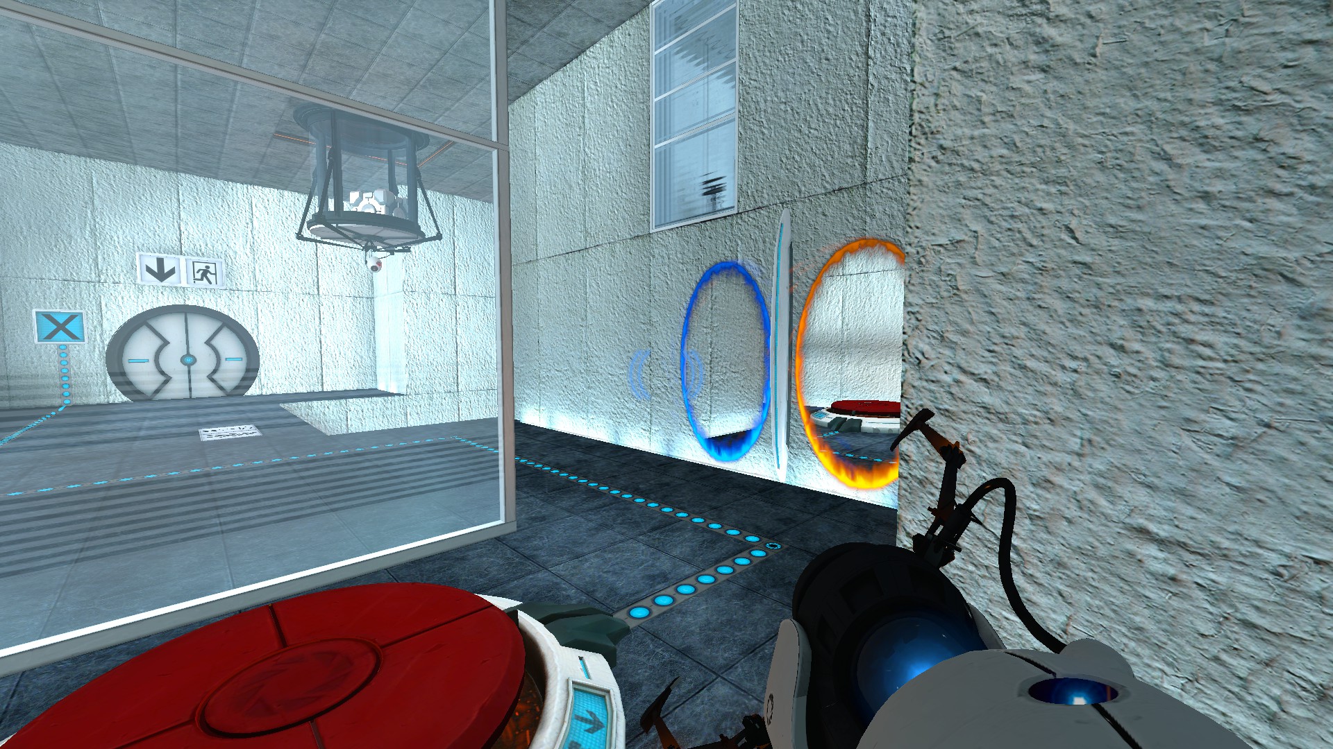 Включи в большой комнате 2. Portal 2 комната. Portal 1 и Portal 2. Portal 2 комната 01. Стена из портал 1.