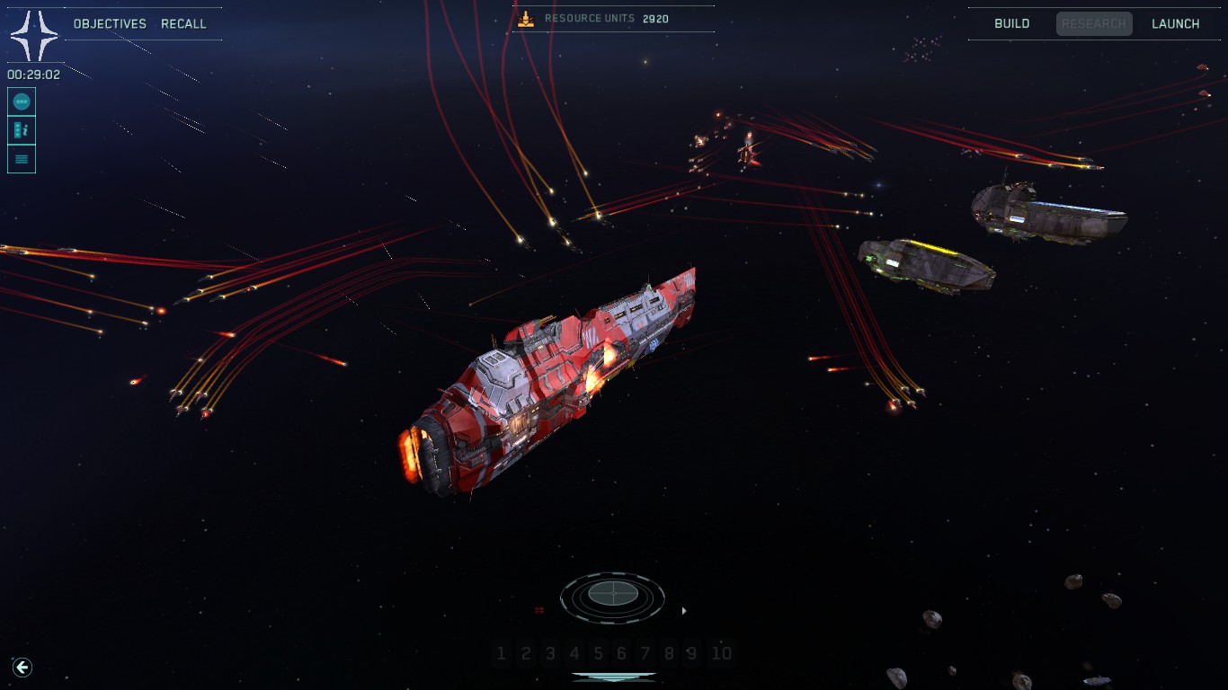 Galactonian forces attacking a Vaygr Battlecruiser image - Homeworld ...