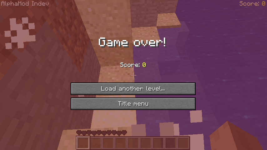 Game Over Screen Image Minecraft Beta 1 7 3 Alpha Mod For Minecraft Mod Db