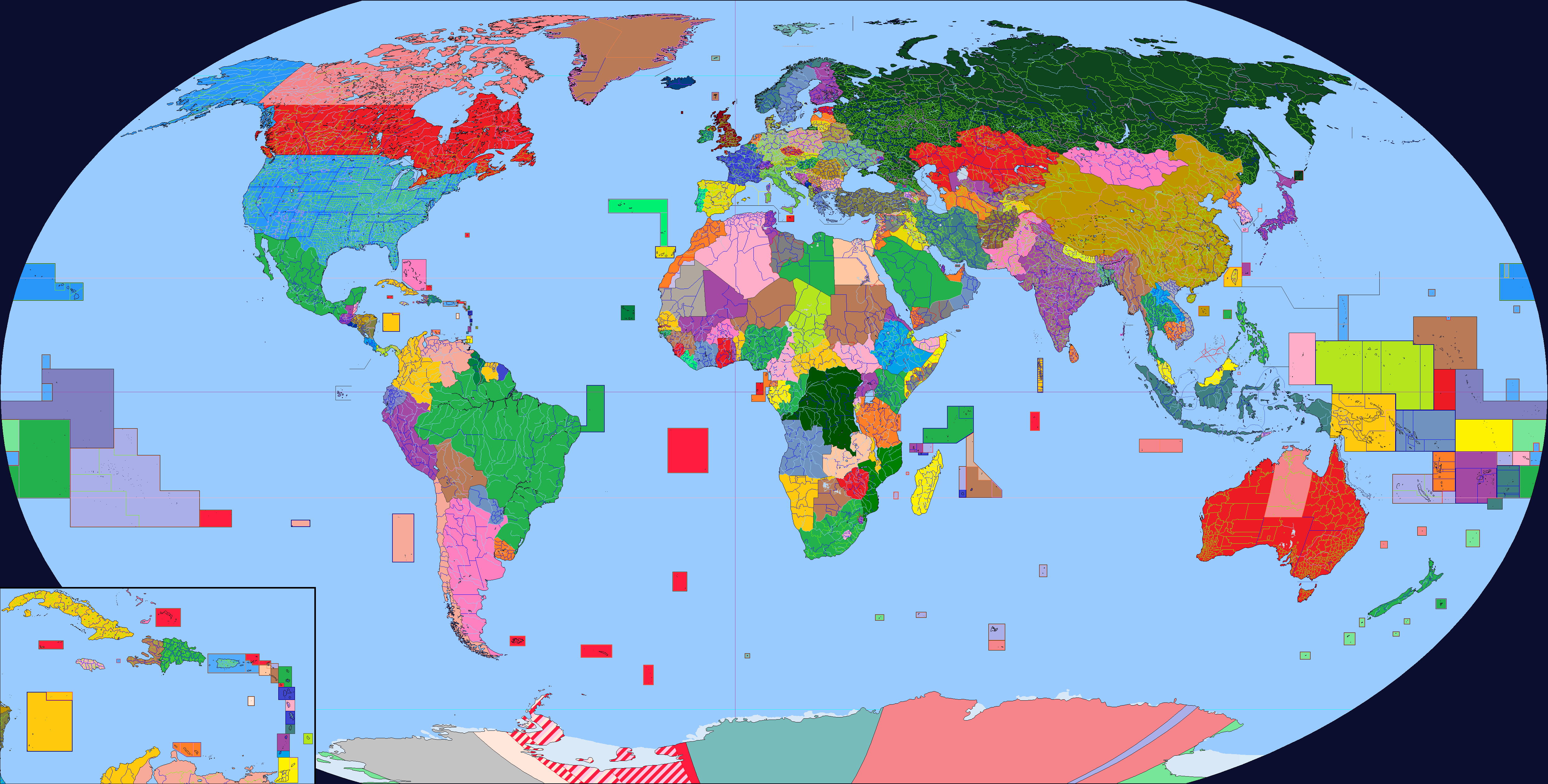 Карта мира провинции