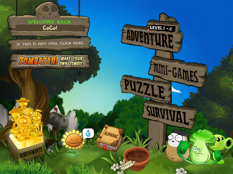 main menu image - Plants vs Zombies - IO Series mod for Plants Vs Zombies -  ModDB