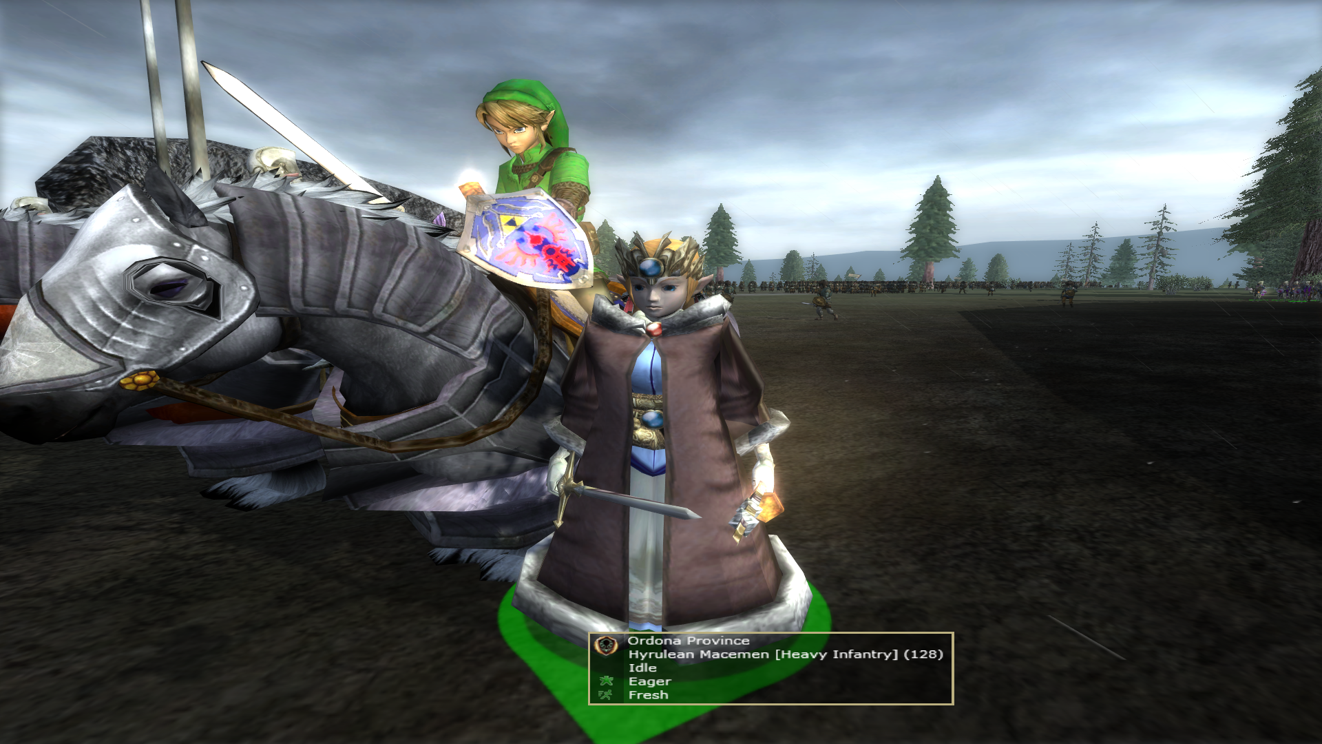 Hero of Time, Link and Princess Zelda 1 (using a coat) in battle for Ordona!