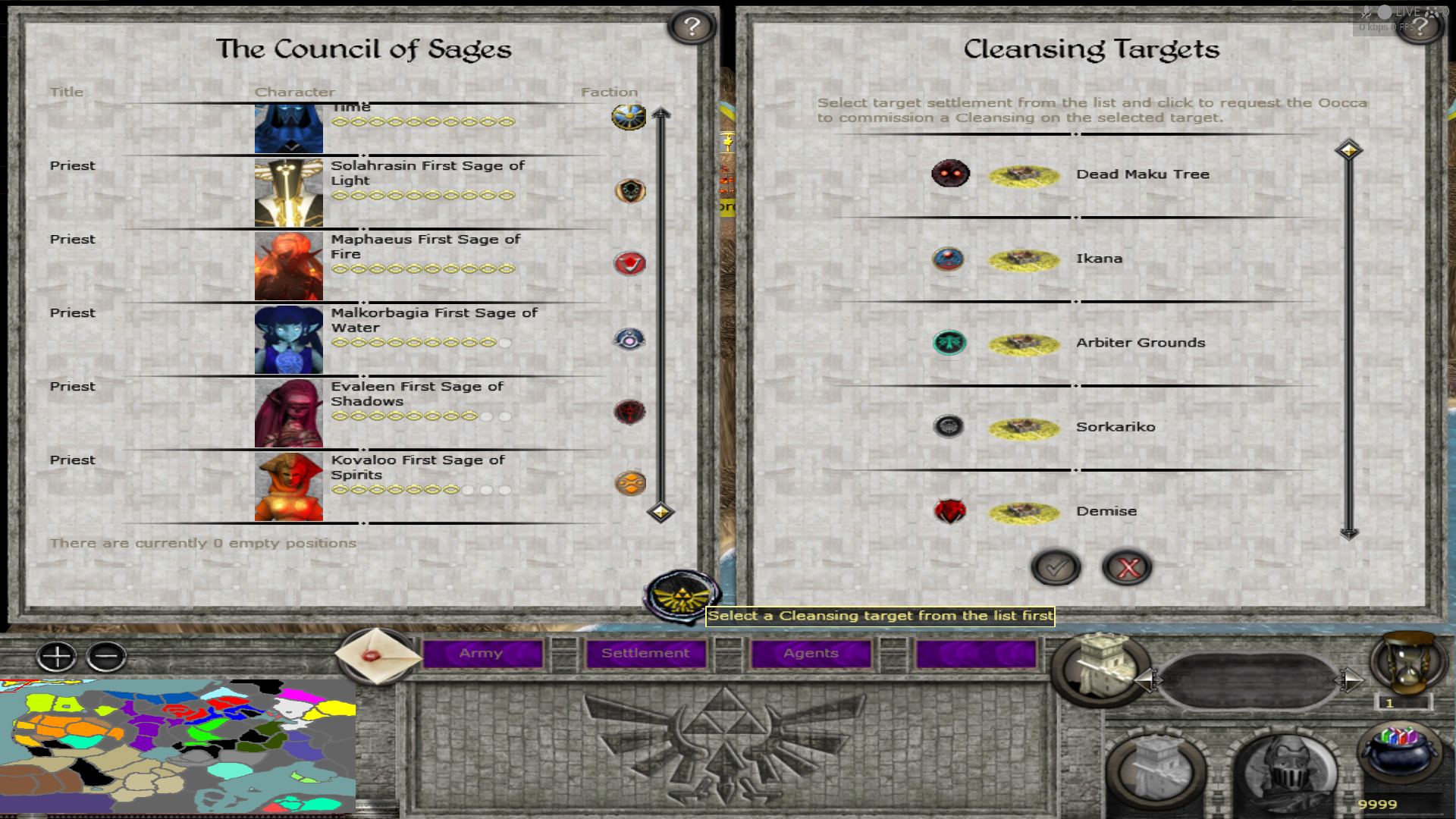 Crusading/Cleansing targets specifically chosen!