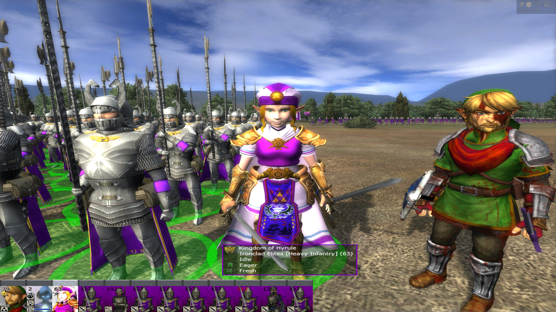 Princess Zelda V texture-glitch fixed! Dismounted Bodyguard!
