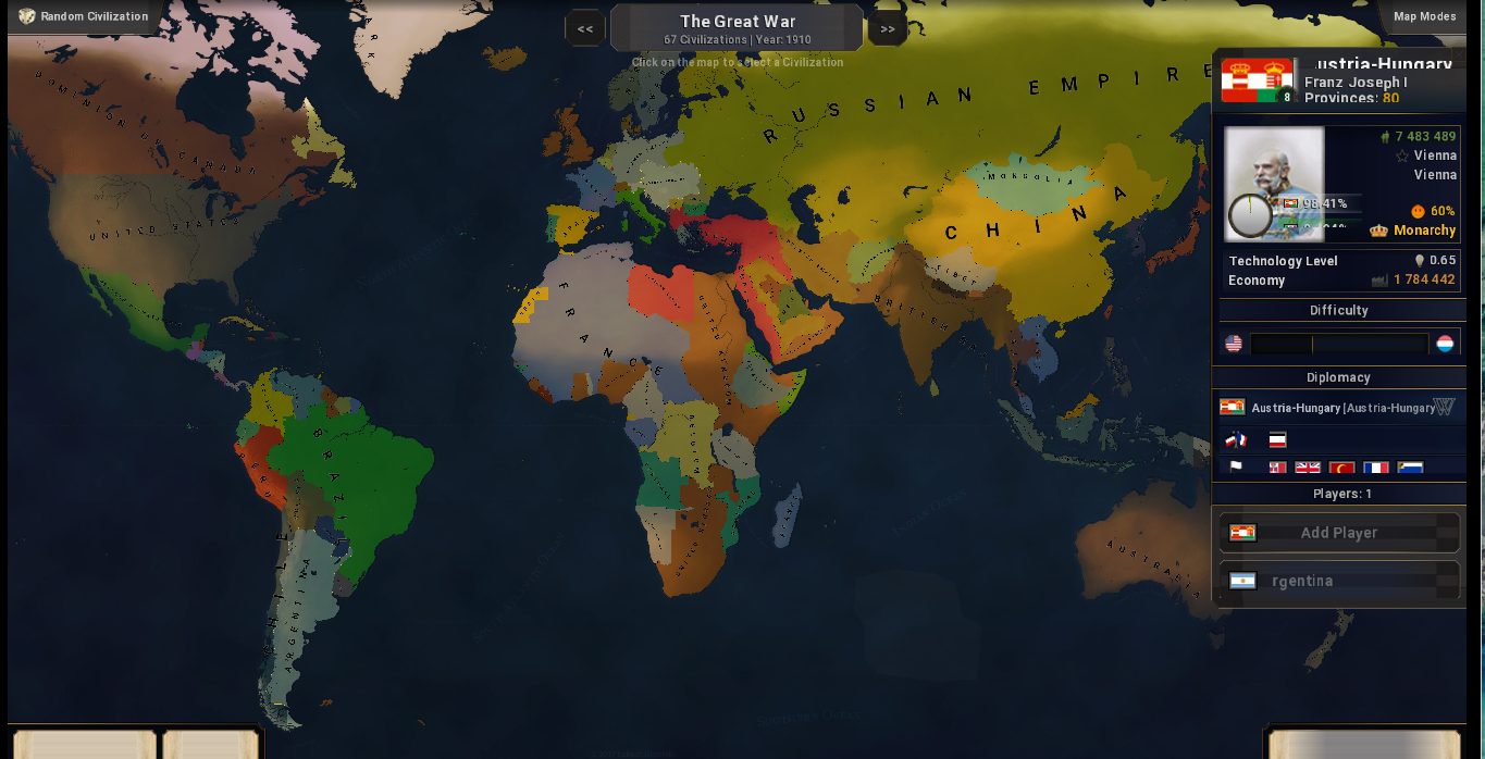 Age of Civilizations 2 карта первой мировой.